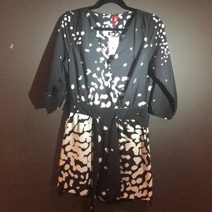 NWT 5/48 Black & White Belted Jumper Size S